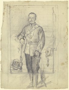 Portrait of a Man in Uniform by Otto Scholderer