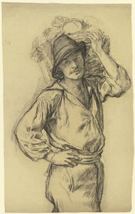 Returning Farm Worker with Fruit Basket