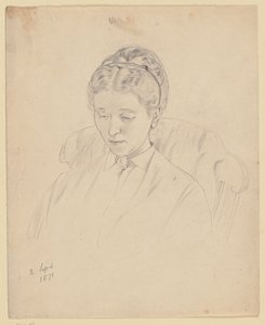 Luise Scholderer, Seated in an Armchair by Otto Scholderer