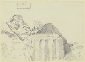 Luise Scholderer Reading by Otto Scholderer