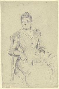 Sitting Lady with Fan