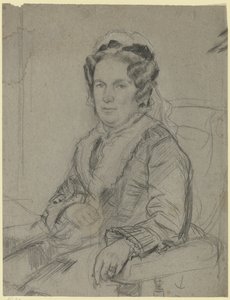 Seated Elderly Woman with Cap