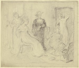 Preparation for the Costume Ball by Otto Scholderer