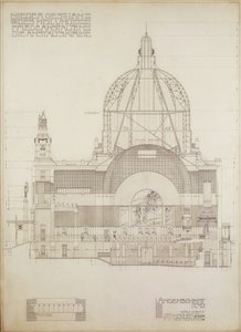 Vertical Projection of the Church of Steinhof, Vienna