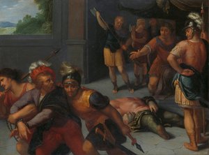 The Beheading of Claudius Paulus and the Capture of Julius Civilis, one of a series of twelve on the Insurrection of the Batavians against the Romans by Otto van Veen