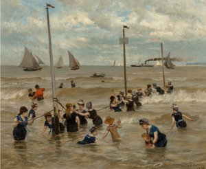Bathing by the Sea, 1876