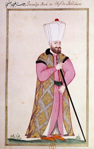 Ottoman Art: Head of the Gardeners of the Palace. Print from a Manuscript