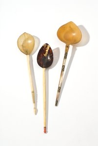 Three 18th century Ottoman spoons (Sherbat) by Ottoman School