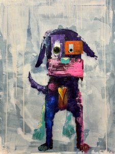 Colorful Abstract Dog by Owe Emfestav