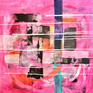 Vibrant Pink Abstract by Owe Emfestav
