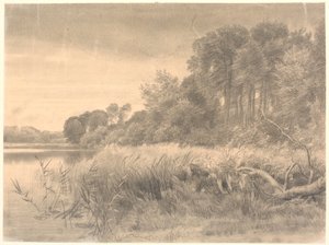Landscape with a Forest Lake. Gurre Lake