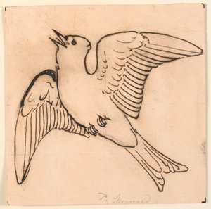 Singing Lark. Decorative Draft by P.C. Skovgaard