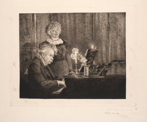 Edvard and Nina Grieg at the Piano by Peder Severin Krøyer