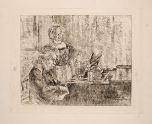 Edvard and Nina Grieg at the Piano