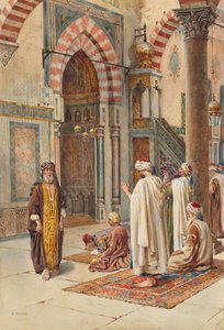 Moslems at Prayer by P. Pavesi