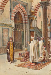 Moslems at Prayer, late 1800s-early 1900s by P. Pavesi