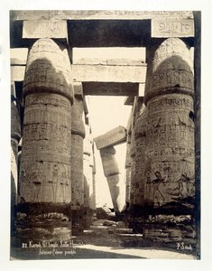 Hypostyle Hall, Temple of Amun-Re, Karnak, Egypt by P Sebah