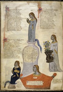 Four Muses (from Regia Carmina by Convenevole da Prato)