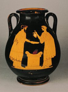 A Couple Pouring a Libation Above an Altar by Painter Argos