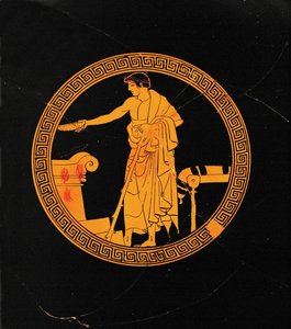 Young Man Pouring a Libation on an Altar by Painter Makron