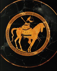 Rider, Centre Medallion of a Red-Figured Cup from Vulci by Painter Pistoxenos