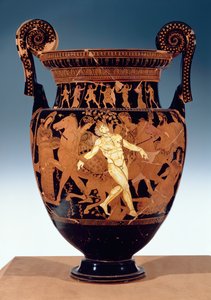 Attic red-figure volute krater depicting the death of the bronze giant, Talos