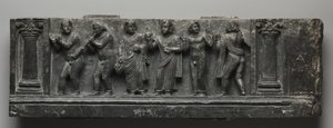 Bacchanalian Relief, Pakistan, Gandhara, Buner area, early Kushan Period (AD 1-320) by Pakistani School