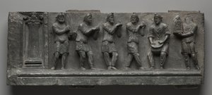 Bacchanalian Relief, Pakistan, Gandhara, Buner area, early Kushan Period (AD 1-320) by Pakistani School