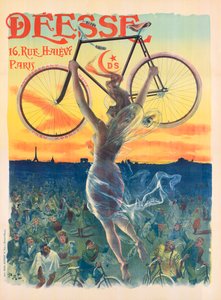 French Art Nouveau Poster for Deesse Bicycles, c.1898 by Pal