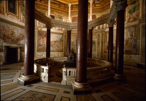 Interior view of the Paleochristian baptistery of San Giovanni in Laterano, built around 440