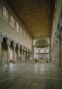 Interior view of the church of St Sabina, central nave by Paleo Christian