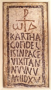 Paleochristian Antiquity: Funerary Mosaic of Carthage