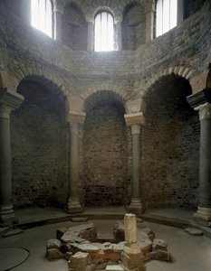 View of the interior of the baptistery, 5th century by Paleo Christian