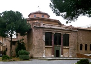 View of the Paleochretian baptistere of San Giovanni in Laterano by Paleo Christian
