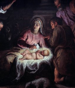 The Adoration of Shepherds (detail) by Palma Il Giovane