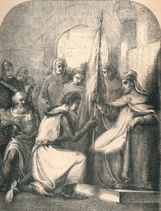 Hugh de Vermandois receiving a consecrated Banner from Pope Urban by Paolo Priolo