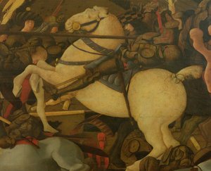 Detail of Niccolo da Tolentino, from the Battle of San Romano in 1432, c.1456