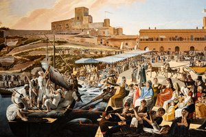 The Tuna Fish Mattanza in Solanto at the Presence of the Royal Family by Paolo de Albertis