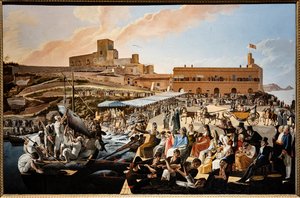 The Tuna Fish Mattanza in Solanto in the Presence of the Royal Family by Paolo de Albertis
