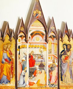 Altarpiece of Nativity of Virgin by Paolo di Giovanni Fei (circa 1345-circa 1411)