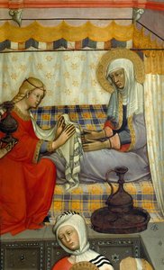 Altarpiece of Nativity of Virgin by Paolo di Giovanni Fei (circa 1345-circa 1411) (detail)