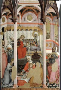 Birth of Mary (detail) by Paolo di Giovanni Fei