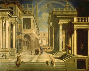 Emperor Augustus and the Sibyl by Paris Bordone