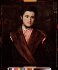Portrait of a Young Man Wearing a Fur Coat