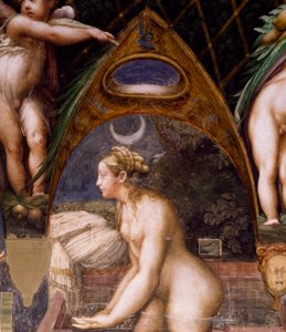 Diana dipping into spring, from Myth of Diana and Actaeon by Parmigianino