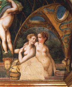 Pair of Nymphs, from Myth of Diana and Actaeon by Parmigianino