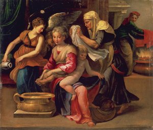 Bathing of a Baby