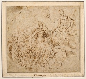 Study of Coronation of the Virgin for Santa Maria della Steccata, Parma