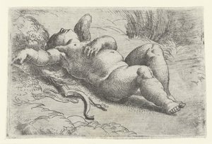 Sleeping Cupid by Parmigianino