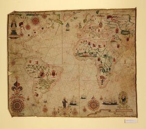 A Portolan Chart of the Atlantic Ocean and Adjacent Continents